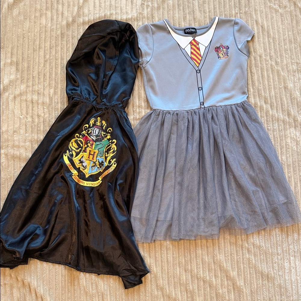 Warner Bros. Harry Potter Gryffindor Tie Print Dress - Gray, Black, Red, Yellow